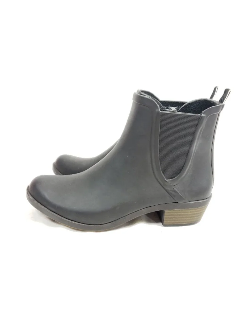 Lucky Brand Chelsea Rubber Boots Womens Size 8 Black
